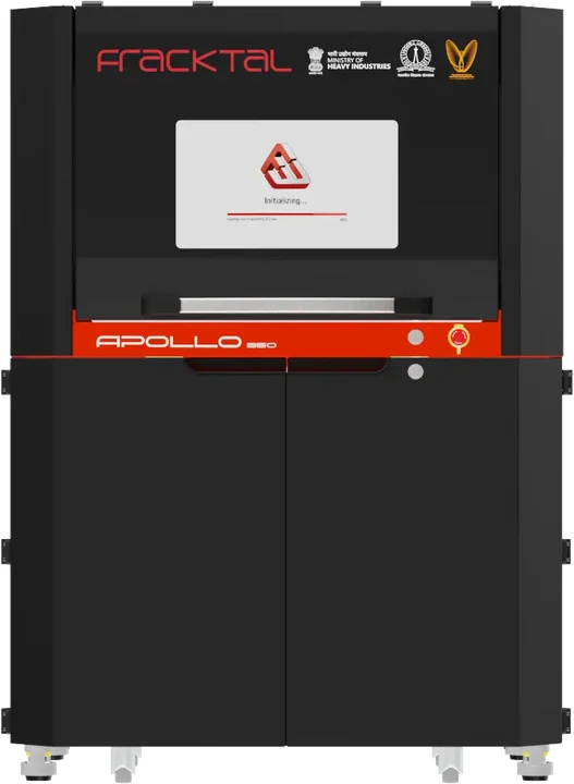The Fracktal Apollo 350 SLS 3D printer.
